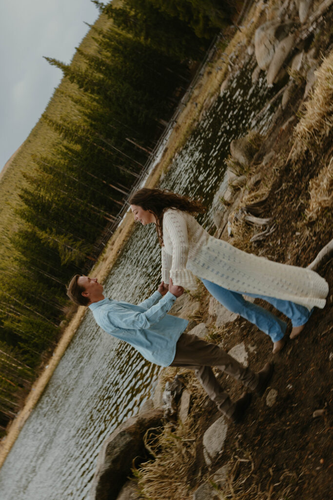 man and woman dancing