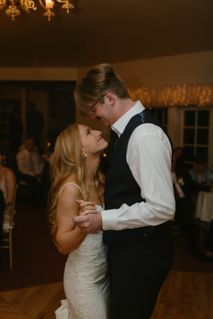 wedding day first dance for bride and groom
