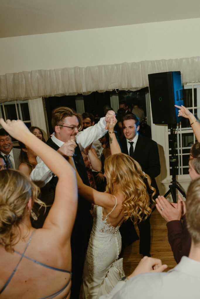 dane floor at wedding reception