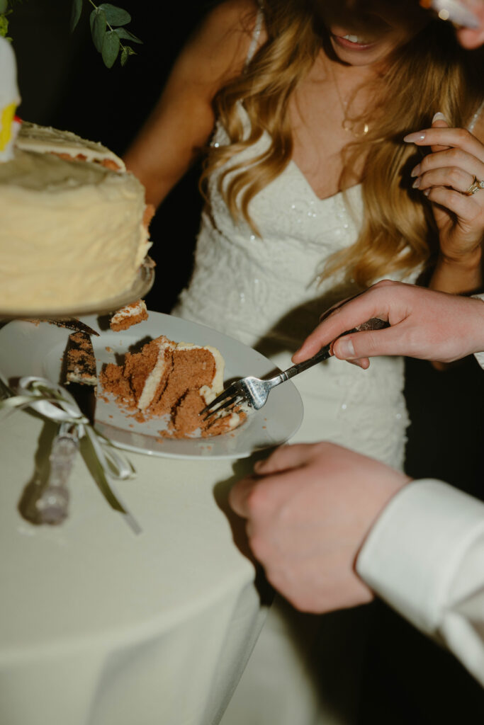 wedding day sneak peeks cake cutting details