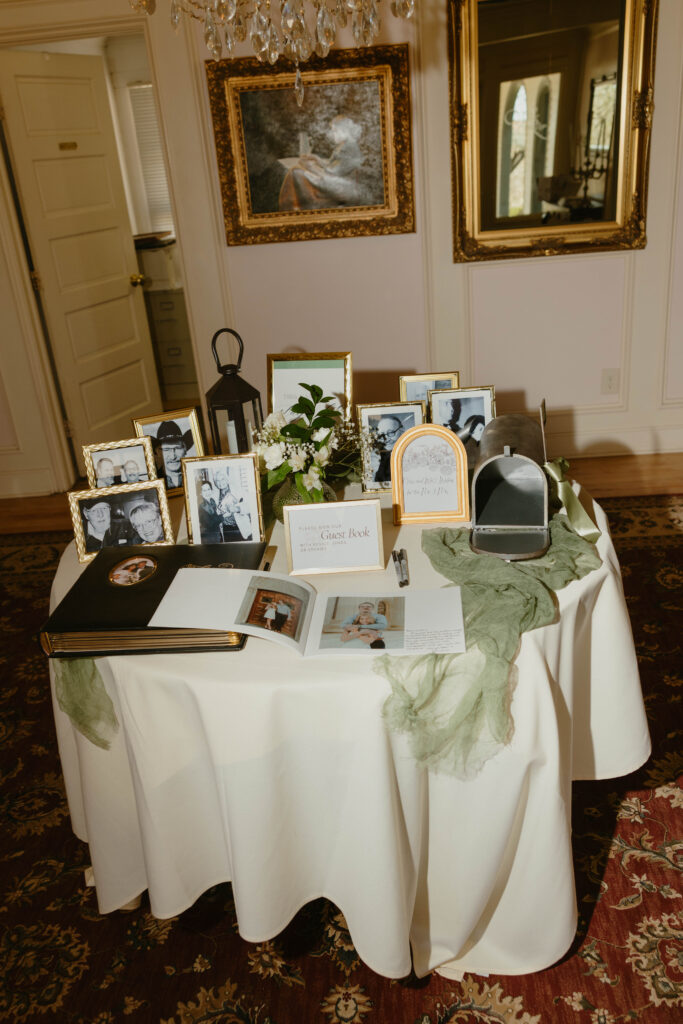 wedding day welcome table