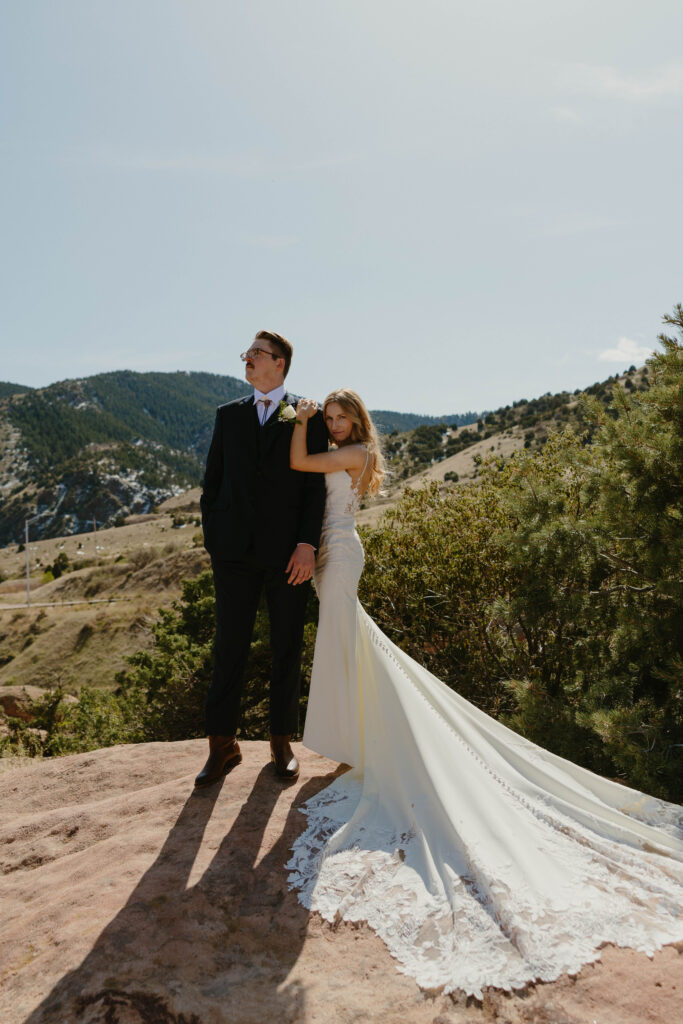 bride and groom portraits