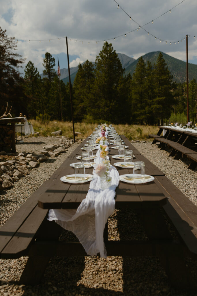 reception details at colorado wedding venue