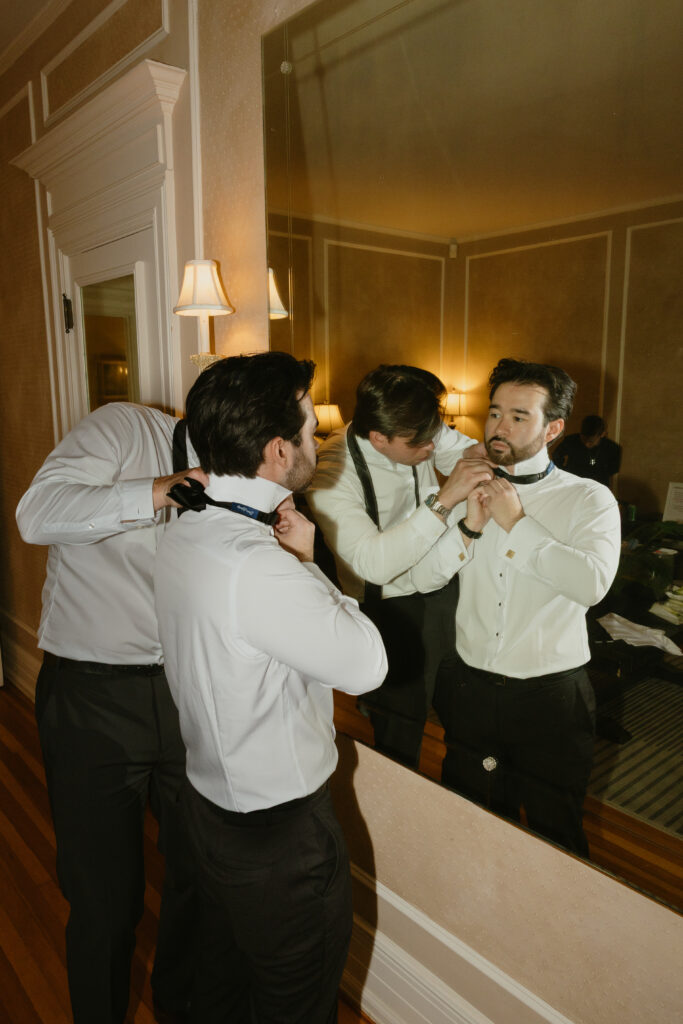 Colorado wedding venue grooms getting ready